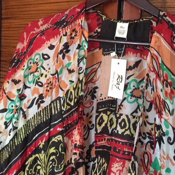 Colorful Boho Kimono by Raj/Forever 21 OSFA - Picture 3 of 3